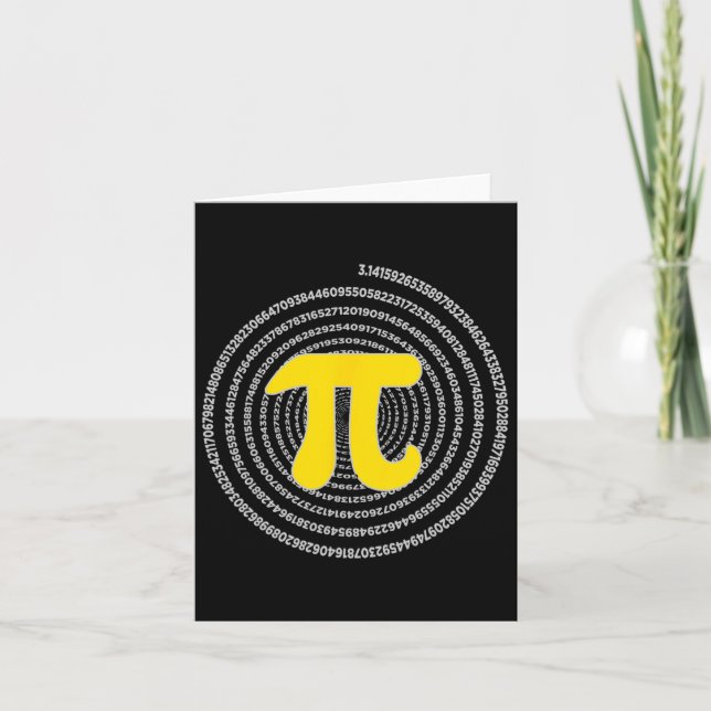 Cartão Pi Day Spiral Pi Math Science For Pi Day 3.14 (Frente)