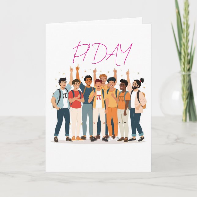 Cartão Pi Day Squad – Math Lovers Illustration (Frente)