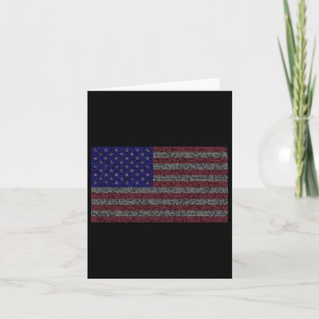 Cartão Pi Day Usa Flag Math 3.14 March 14 (Frente)