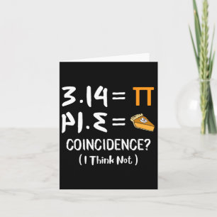 Cartão Pi Equals Pie Funny Math Pun Pi Day Gift