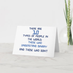 Cartão piada binária