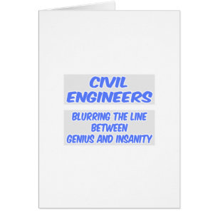 Cartão Piada civil .. Gênio e Sanidade