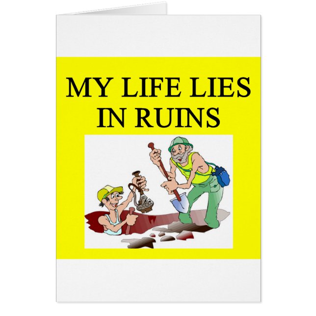 Cartão Piada da arqueologia (Frente)