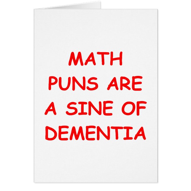 Cartão piada da matemática (Frente)