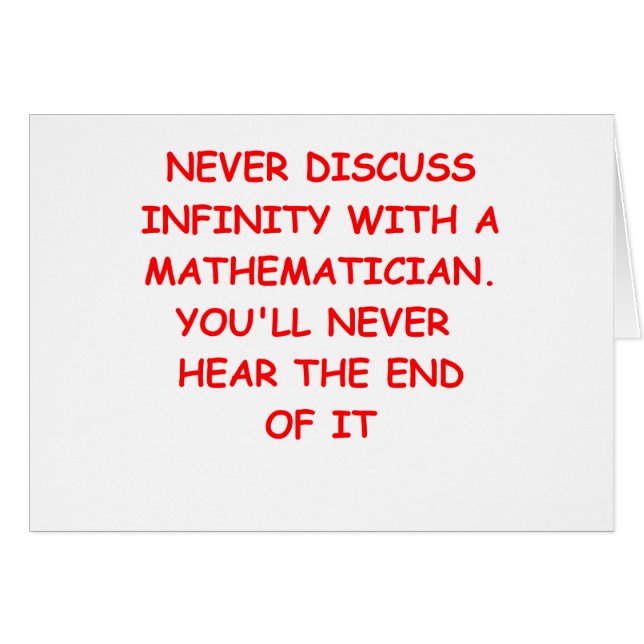 Cartão piada da matemática (Frente Horizontal)