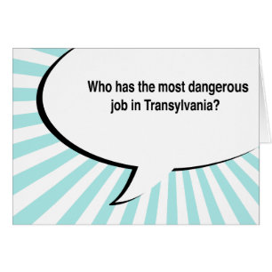 Cartão piada da Transilvânia do dentista