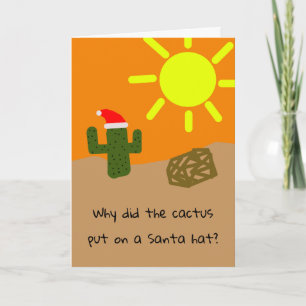 Cartão Piada de Cacto de Natal