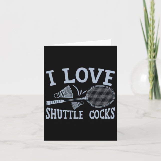 Cartão Piada de Jogo de Combinação do Jogador de Badminto (Frente)