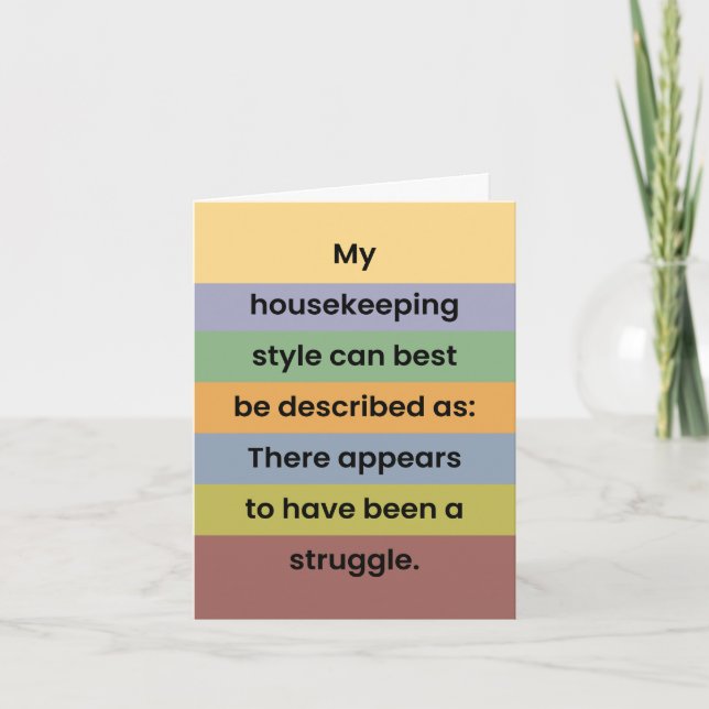 Cartão Piada de lar "Só por diversão" (Frente)