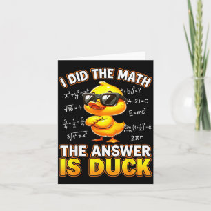 Cartão Piada de Matemática Engraçada Eu Fiz a Conta A Res