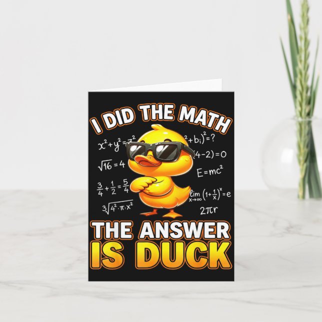 Cartão Piada de Matemática Engraçada Eu Fiz a Conta A Res (Frente)