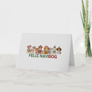 Cartão Piada de Natal: Feliz Navidog