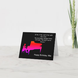 Cartão Piada de Piano de Aniversário Engraçada