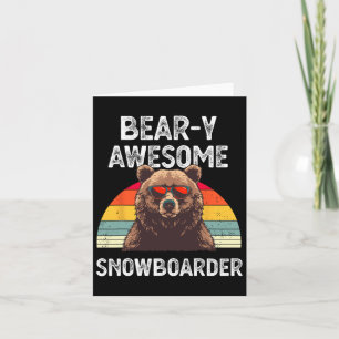 Cartão Piada de Snowboarder Snowboard Sn espetacular