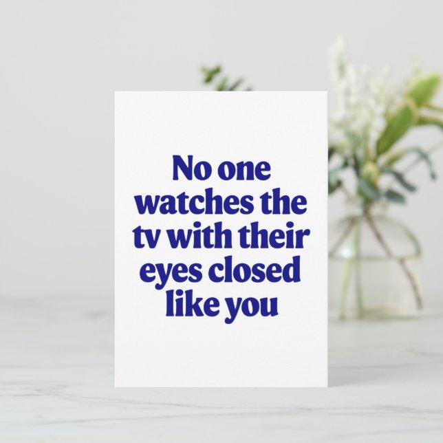 Cartão Piada de TV Dia dos Pais Presente de Piada de Pai  (Em pé/Frente)