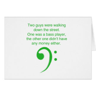 Cartão Piada do baixista