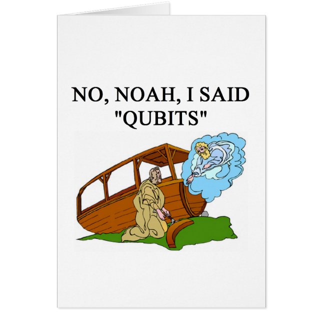 Cartão piada do computador do quantum (Frente)