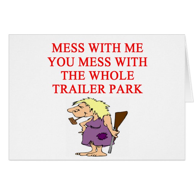 Cartão piada do hillbilly do campónio (Frente Horizontal)