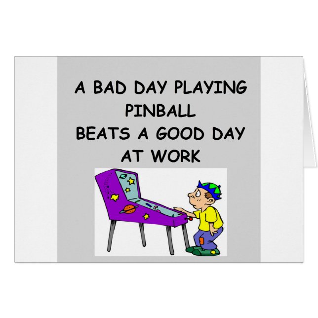 Cartão Piada do PINBALL (Frente Horizontal)