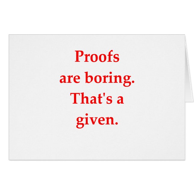 Cartão piada engraçada da matemática (Frente Horizontal)