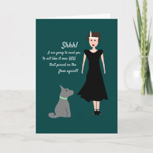 Cartão Piada engraçada de cachorro antigo, comédia