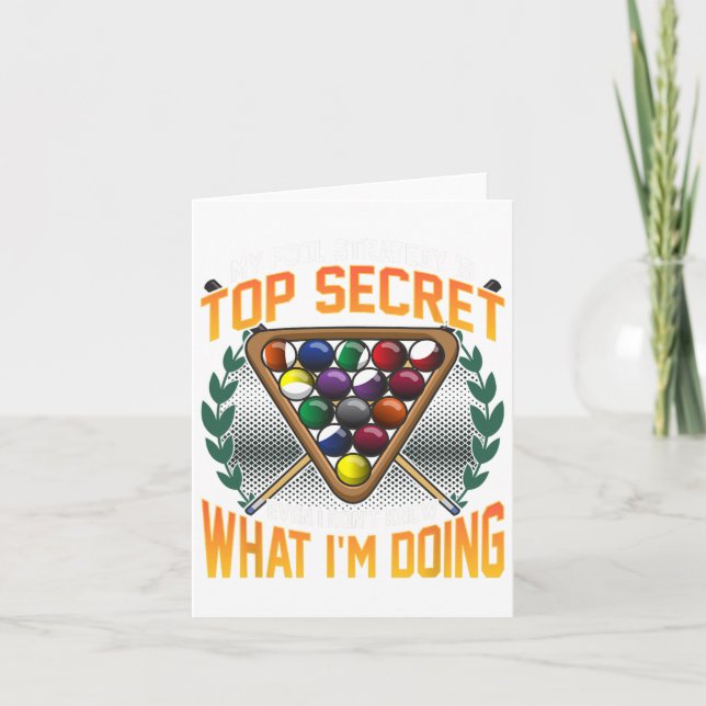 Cartão Piada engraçada de estratégia de Piscina Não sei o (Frente)