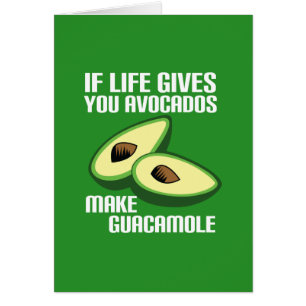 Cartão Piada engraçada do abacate do Guacamole