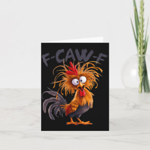 Cartão Piada F Caw F Frango Galo Meme Dito Trocadilho