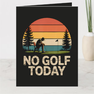 Cartão Piada Sem Golfe Hoje Engraçado Triste