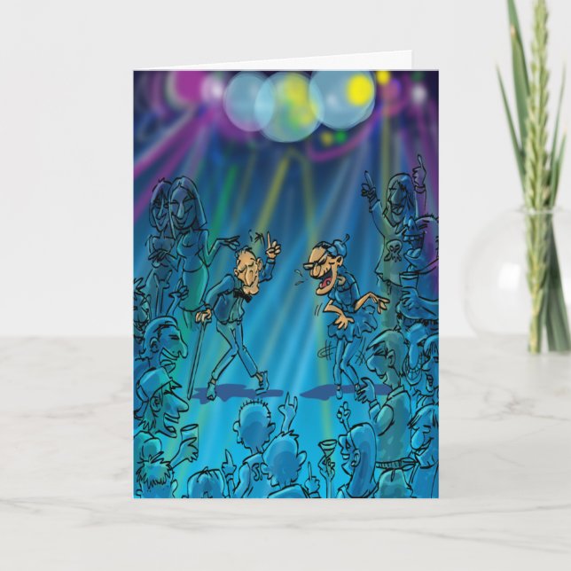 Cartão Piadas engraçadas do aniversário - clube de dança (Frente)
