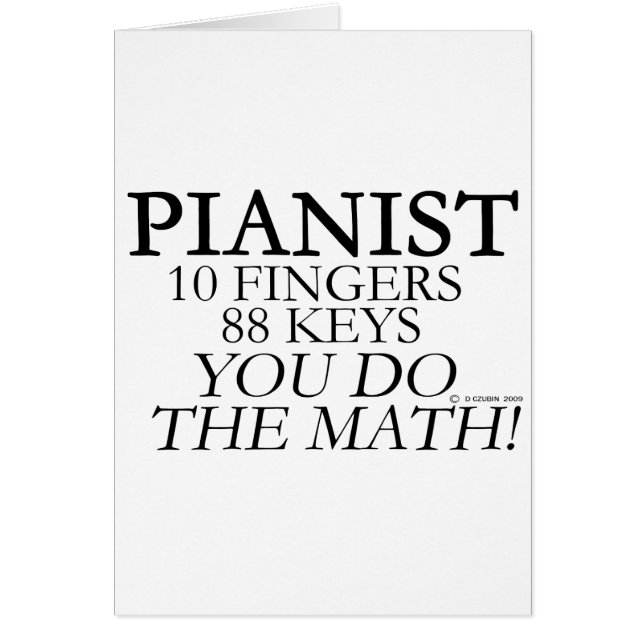 Cartão Pianista 10 Dedos 88 Teclas (Frente)