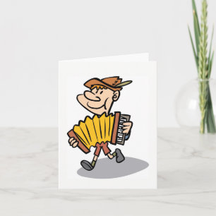 Cartão Piano Accordion Player notecard, musician card