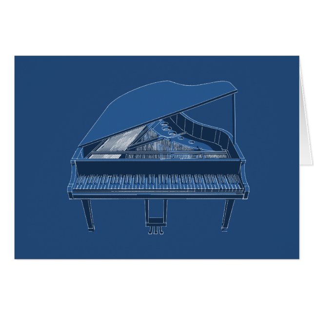 Cartão Piano de cauda: Pintura do modelo: (Frente Horizontal)