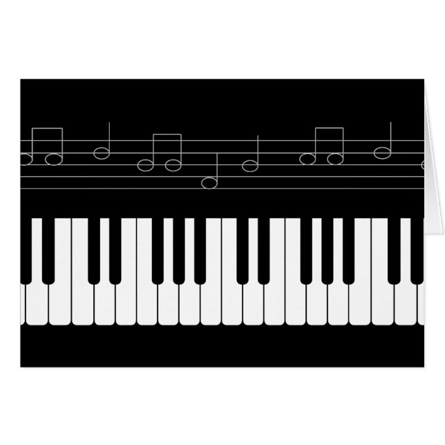Cartão Piano keyboard (Frente Horizontal)