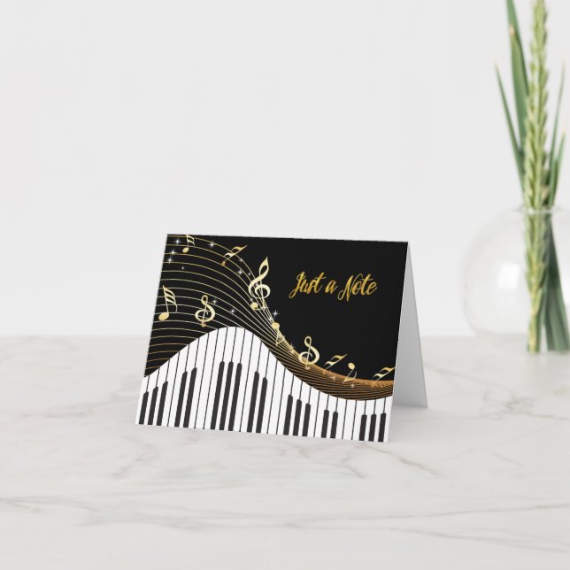 Cartão Piano Keyboard Musical Notes  JUST A NOTE (Frente)