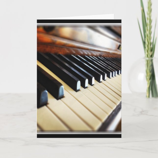 Cartão Piano Keys Music Gifts Vazio Greeting Card (Frente)