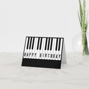 Cartão Piano tuts Happy Birthday