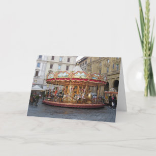Cartão Piazza della Signoria carousel greeting card