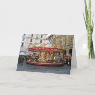 Cartão Piazza della Signoria carousel greeting card