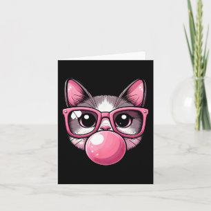 Cartão Picante De Gato Bonito E Engraçado, Pulmões Rosa E