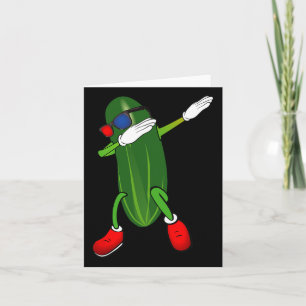 Cartão Picante de pepino dançante Lover Cute Engraçado