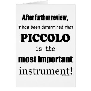 Cartão Piccolo - instrumento mais importante