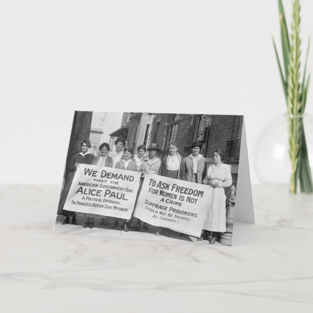 Cartão Pickets femininos de sufrágio, 1917 (Frente)