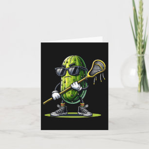 Cartão Pickle Jogando Lacrosse Engraçada Tendência Esport
