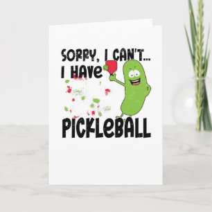 Cartão Pickleball Bat Player Pickle Sunset