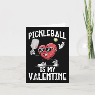 Cartão Pickleball É Meu Coração de Valentim Corações Engr