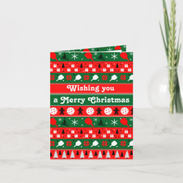 Cartão Pickleball Holiday Cheer