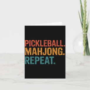 Cartão Pickleball mahjong repetir engraçado