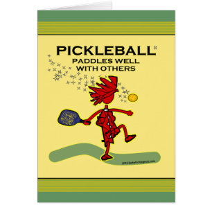 Cartão Pickleball rema bem com outro