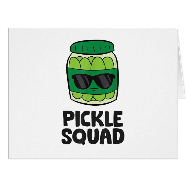 Cartão Picle Lover Team Picles Engraçado Pickle Squad (Frente horizontal)